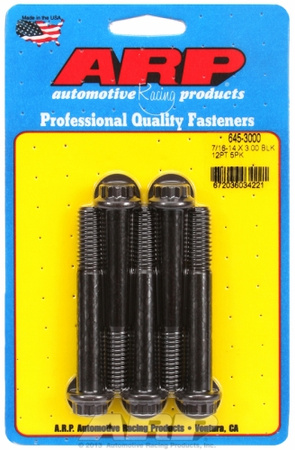 Śruby ARP "7/16""-14 X 3.000 12pt 1/2 wrenching black oxide bolts"5pcs