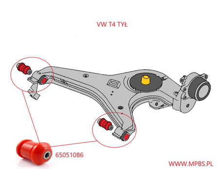 Teljes felfüggesztés készlet - MPBS: 6505101 Volkswagen Transporter T4,