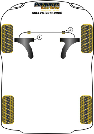 Tuleja stabilizatora przód 23.2mm   Powerflex Black Series Kia Soul Models & Soul PS (2013 - 2019) PFF26-103-23.2BLK