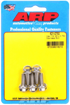ARP "1/4""-20 x 0.750 hex SS bolts" (5pcs)