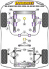Rear Differential Crossmember Bush Powerflex Polyurethane Bush Road Series Audi 80 / 90 - inc S2/RS2 & Quattro (1976 - 2000) 80, 90 Quattro inc Avant (1992-1996), S2 inc Avant B4, RS2 B4 (1994-1996) PFR3-127