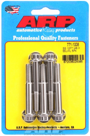 ARP M8 x 1.25 x 55 12pt SS bolts (5pcs)