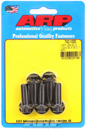Śruby ARP "3/8""-24 x 1.000 12pt black oxide bolts" (5pcs)