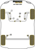 Tylna dolna tuleja mocowania silnika - Tor/M-Sport Powerflex Black Series Peugeot 307 (2001-2011) PFF50-420BLK