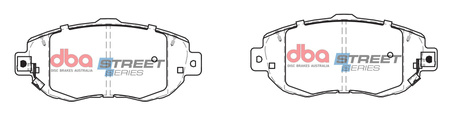 Klocki hamulcowe przednie DBA Brake Pads Street Series Ceramic - DB1395SS LEXUS Aristo GS300 GS430 IS200 IS300 SC430 TOYOTA Aust NZ Altezza GXE15 JCE10 JCE15 SXE10 JZS147 JZS160 JZS161 UZS143 Cresta JZX100 JZX90 Soarer UZZ40 Supra Not UK