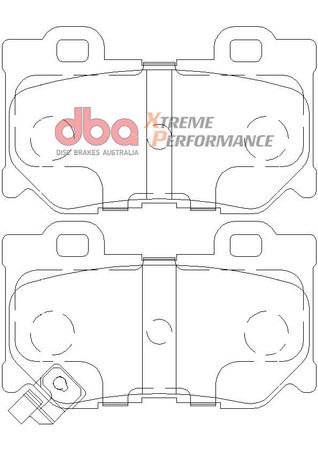 Bremsbeläge hinten DBA Brake Pads Xtreme Performance Hawk HB602x.545 - DB2401XP INFINITI FX30D FX37 FX50 G37 M30D M35h M37 Q50 Hybrid Q60 Coupe Q70 QX70 NISSAN 370Z Nismo Skyline V36 V36
