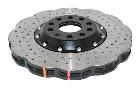 DBA disc brake 5000 series - Cross Drilled/Dimpled front - DBA52808WBLKXD AUDI A3 quattro 8P S3 SEAT Leon 1P SKODA Superb 3T VOLKSWAGEN Eos Golf Mk5 Mk6 Passat B6 B7 CC Scirocco