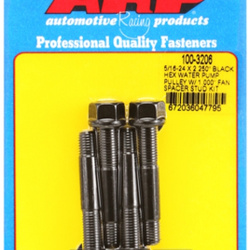ARP 5/16-24x2.250 black hex WP pulley w/1.000" fan spcr stud