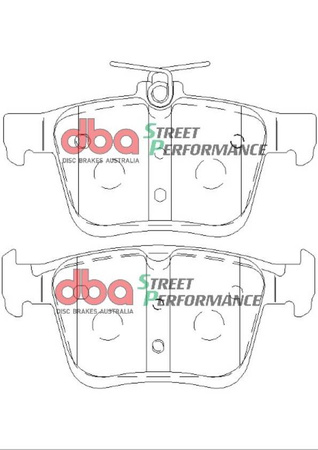 Klocki hamulcowe tylne DBA Brake Pads Street Performance ECE R90 certified Hawk HB789x.600 - DB2384SP AUDI A3 8V Cabriolet quattro Q2 Q3 F3 TT 8S CUPRA Ateca SEAT Leon 5F Tarraco SKODA Karoq Kodiaq Superb 3V VOLKSWAGEN Arteon Golf Mk7 Clubsport