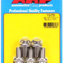 ARP "3/8""-24 x .750 12pt 7/16 wrenching SS bolts" (5pcs)