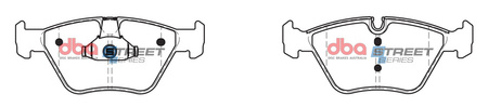 Bremsbeläge vorne DBA Brake Pads Street Series Ceramic - DB1522SS BMW 3 Series E46 330 X3 E83 Z4 E85 E86 MG 6 ZT-T ZT ROVER 75