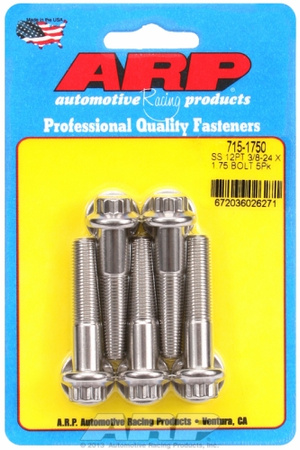 Śruby ARP "3/8""-24 x 1.750 12pt 7/16 wrenching SS bolts" (5pcs)