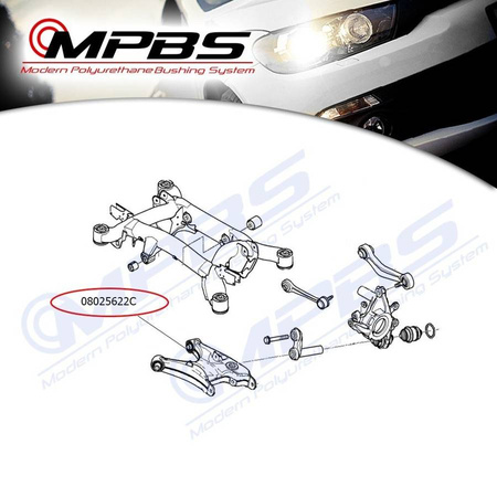 Rear lower arm bush 12mm (rear) - MPBS: 08025622C BMW 5 E39, 7 E38,