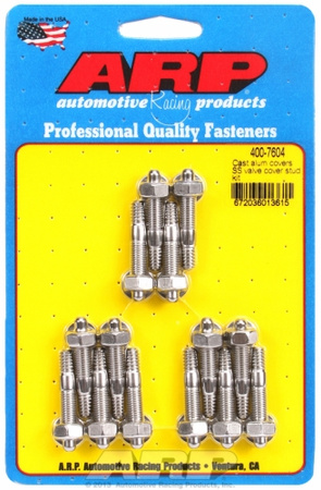 ARP Cast alum covers SS valve cover stud kit