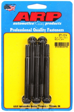 Śruby ARP M8 x 1.25 x 90  12pt black oxide bolts (5pcs)