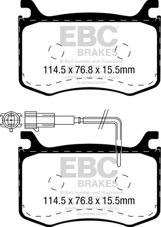 DPX2392 - Zestaw klocków hamulcowych seria ULTIMAX2 EBC Brakes