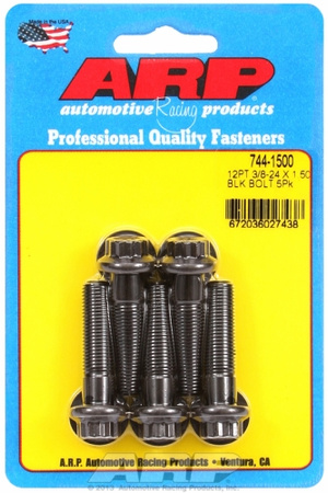 ARP "3/8""-24 x 1.500 12pt 7/16 wrenching black oxide bolts"5pcs