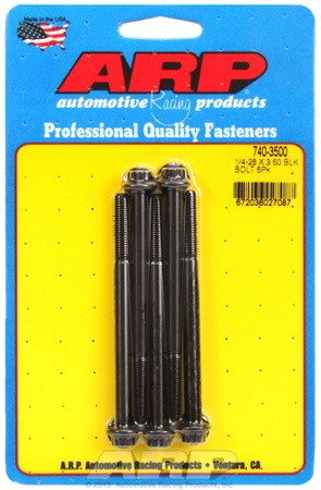 Śruby ARP "1/4""-28 x 3.500 12pt black oxide bolts" (5pcs)