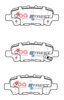 Klocki hamulcowe tylne DBA Brake Pads Street Series Ceramic - DB2340SS INFINITI EX30D EX37 G37 M30D M35h M37 Q50 Sport Q60 Coupe Q70 Hybrid QX50 QX70 NISSAN Cube Juke 1st Gen Nismo RS Leaf Murano Z51 NV200 Combi Pulsar Qashqai J10 +2 Skyline V36 V36