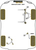 Przednia tuleja mocowania tylnej ramy pomocniczej  Powerflex Black Series Volvo XC70 P2 (2002 - 2007) PFR88-602-28BLK