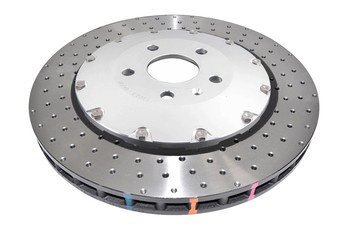Tarcza hamulcowa przednia DBA 5000 series - Cross Drilled/Dimpled - DBA53912SLVXD AUDI TTRS quattro 8S