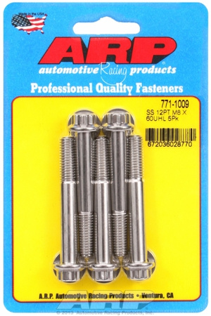 Śruby ARP M8 x 1.25 x 60  12pt SS bolts (5pcs)