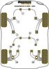Tylna tuleja drążka stabilizatora 28mm Powerflex Black Series Volkswagen Transporter Models & T5 Transporter inc. 4Motion (2003-2015) PFR85-1312-28BLK