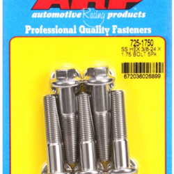 ARP "3/8""-24 x 1.750 hex 7/16 wrenching SS bolts" (5pcs)