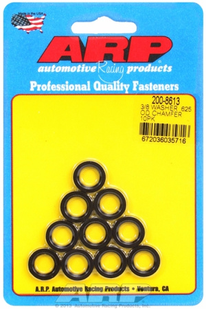 ARP "3/8""ID .625""OD chamfer black washers"