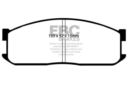DP599 - Stabdžių trinkelių rinkinys ULTIMAX2 serija EBC Brakes