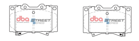 DBA Brake Pads Utcai sorozat első fékbetétek Félig-fémes - DB1365SS TOYOTA Landcruiser HDJ100 HDJ101 HZJ71 HZJ74 HZJ78 HZJ79 UZJ100 VDJ Sequoia
