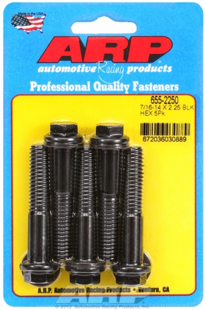 Śruby ARP "7/16""-14 X 2.250 hex 1/2 wrenching black oxide bolts" 5pcs