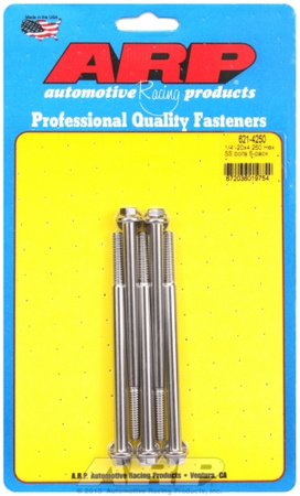 ARP "1/4""-20 x 4.250 hex SS bolts" (5pcs)