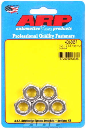 ARP "1/2""-13 SS coarse hex nut kit" (5pcs)
