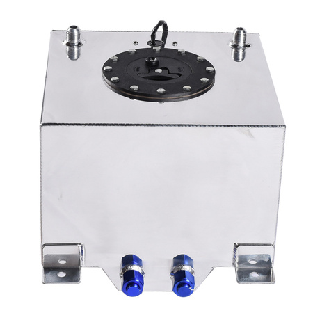 Silver IRP aluminum fuel tank, 20L, with fuel level sensor