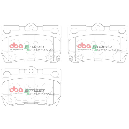 Brake Pads Street Performance Hawk HB562x.612 rear - DB1854SP LEXUS GS300 GS430 GS450h GS460 IS200D IS220D IS250
