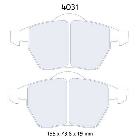 Carbone Lorraine RC6 brake pads - Seat Ibiza 1,9 TDI/ Cupra/ 1,8T Cupra R (02-)