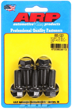 ARP Bolt Kit M12 x 1.75 x 25 Black Oxide Hex