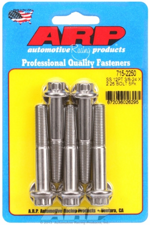 ARP "3/8""-24 x 2.250 12pt 7/16 wrenching SS bolts" (5pcs)