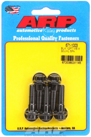 ARP M8 x 1.25 x 30 12pt black oxide bolts (5pcs)