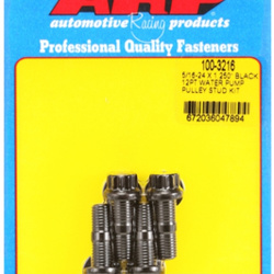 ARP 5/16-24x1.250 black 12pt water pump pulley stud kit