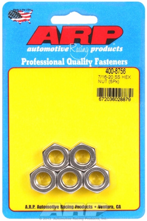 ARP "7/16""-20 SS fine hex nut kit" (5pcs)