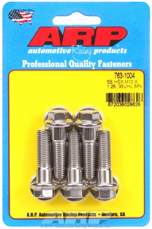 ARP M10 x 1.25 x 35 hex SS bolts (5pcs)