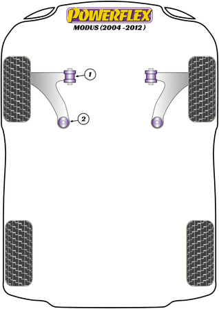 PowerAlign Laufrad-Montageanleitung Stift Powerflex Polyurethanbuchse Road Series Renault Modus (2004-2012) PF99-512-15