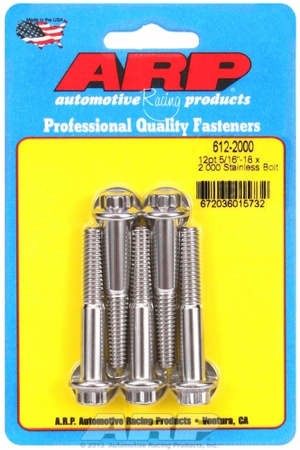 ARP "5/16""-18 x 2.000 12pt SS bolts" (5pcs)