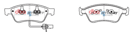 Brake Pads Street Series Semi-metallic front - DB2202SS AUDI A8 quattro D3 S6 C6 S8 VOLKSWAGEN Phaeton