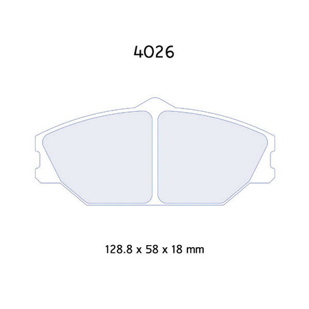Stabdžių kaladėlės Carbone Lorraine RC6E - Renault Clio MK2 2,0 16V / 2.0 RS/ 2,0i RS/ Cup (visi)