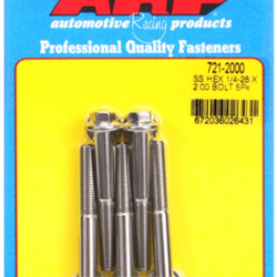 ARP "1/4""-28 x 2.000 hex SS bolts" (5pcs)