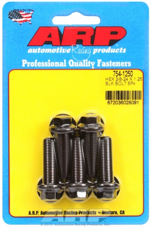 Śruby ARP "3/8""-24 x 1.250 hex 7/16 wrenching black oxide bolts" 5pcs