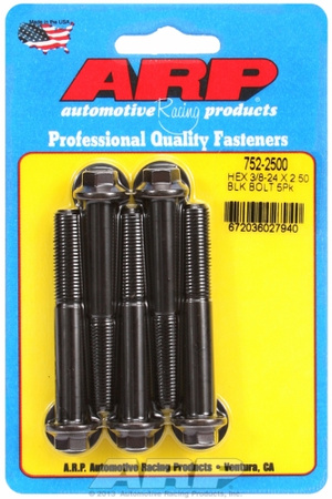 ARP "3/8""-24 x 2.500 hex black oxide bolts" (5pcs)